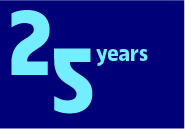 Logo for UOC 25th anniversary